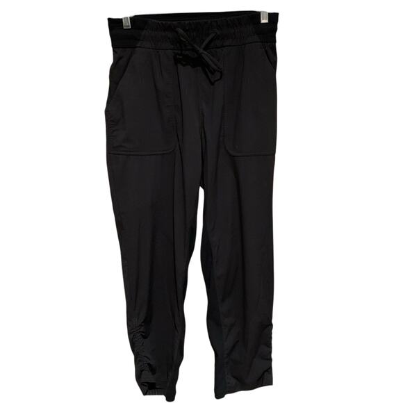 Lululemon Beyond the Studio Drawstring Crop Pants Black Size 6 Athleisure Travel - Picture 7 of 16